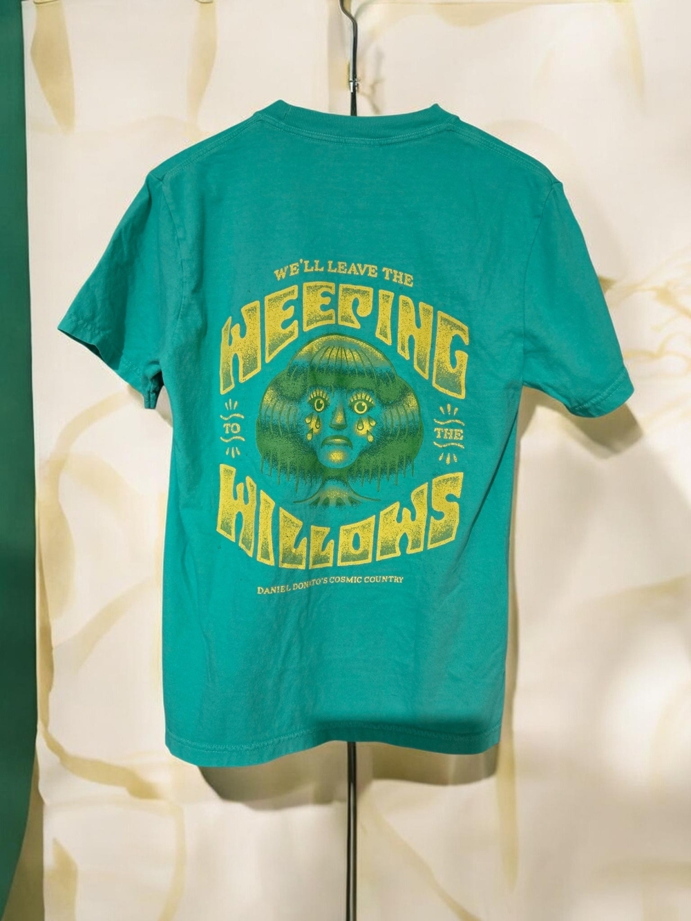 Daniel Donato Cosmic Country Tour T Shirt Green Weeping Willows Graphic Tee